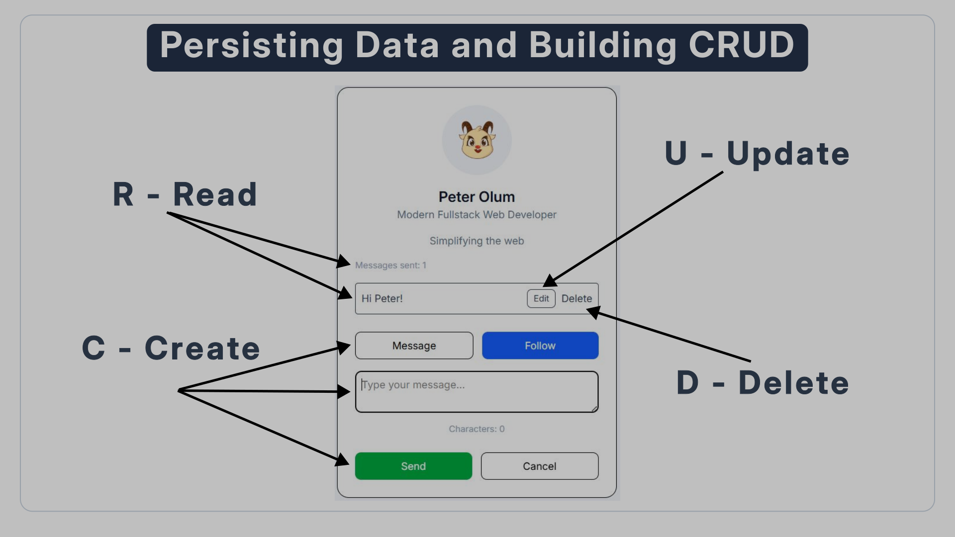 Preview of Persisting Data and Building CRUD lesson